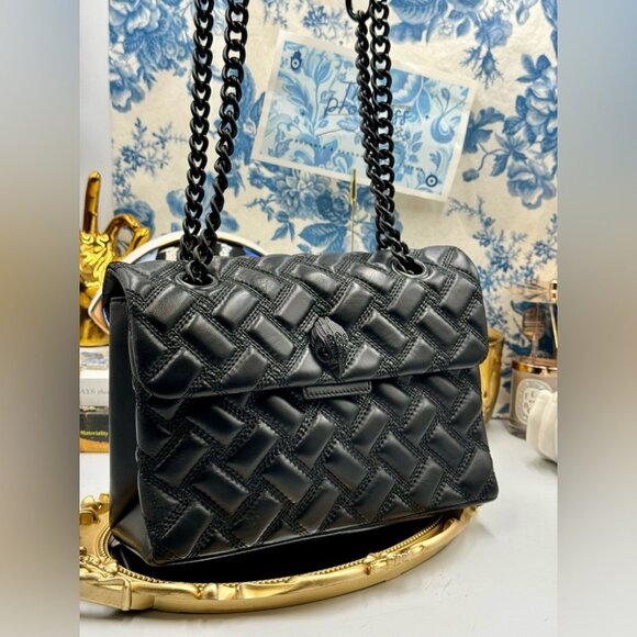 🆕 KURT GEIGER LONDON 🧿 NWOT Kensington Drench Bag, Black - Picture 4 of 16